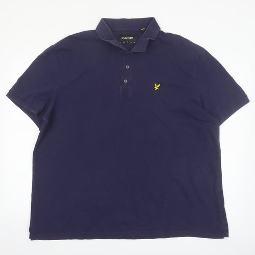 Lyle & Scott Men's Blue 2XL Cotton Polo Shirt Classic Fit
