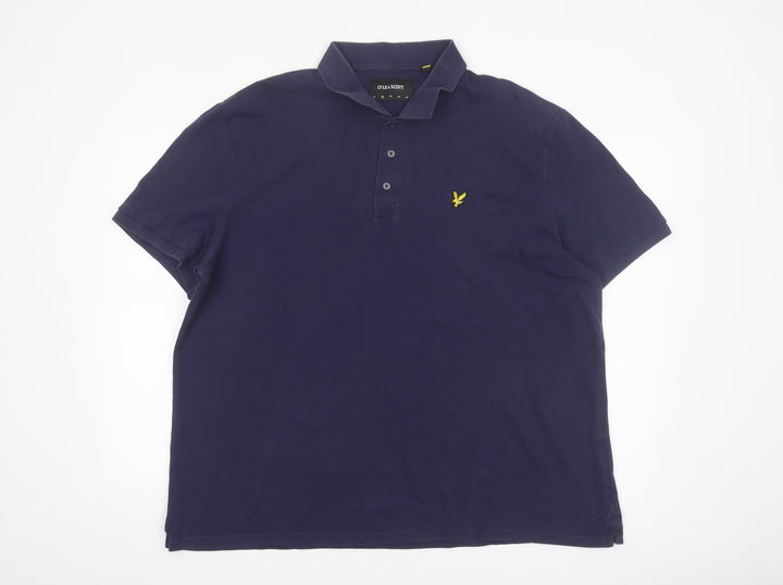 Lyle & Scott Men's Blue 2XL Cotton Polo Shirt Classic Fit