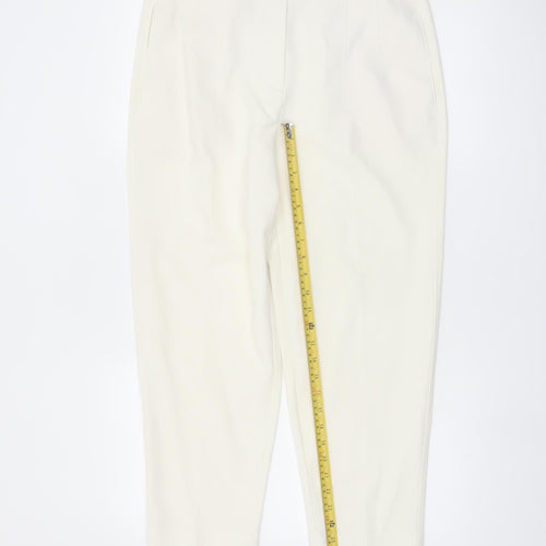 Marks and Spencer Women Ivory Size 14 Tapered Trousers