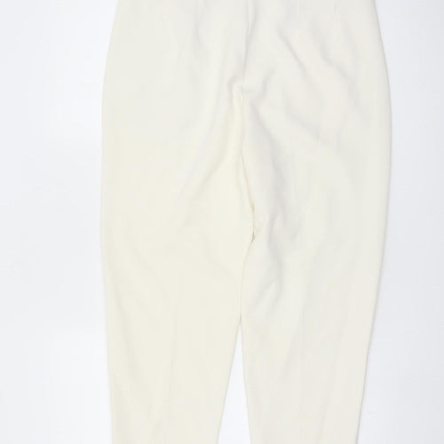 Marks and Spencer Women Ivory Size 14 Tapered Trousers