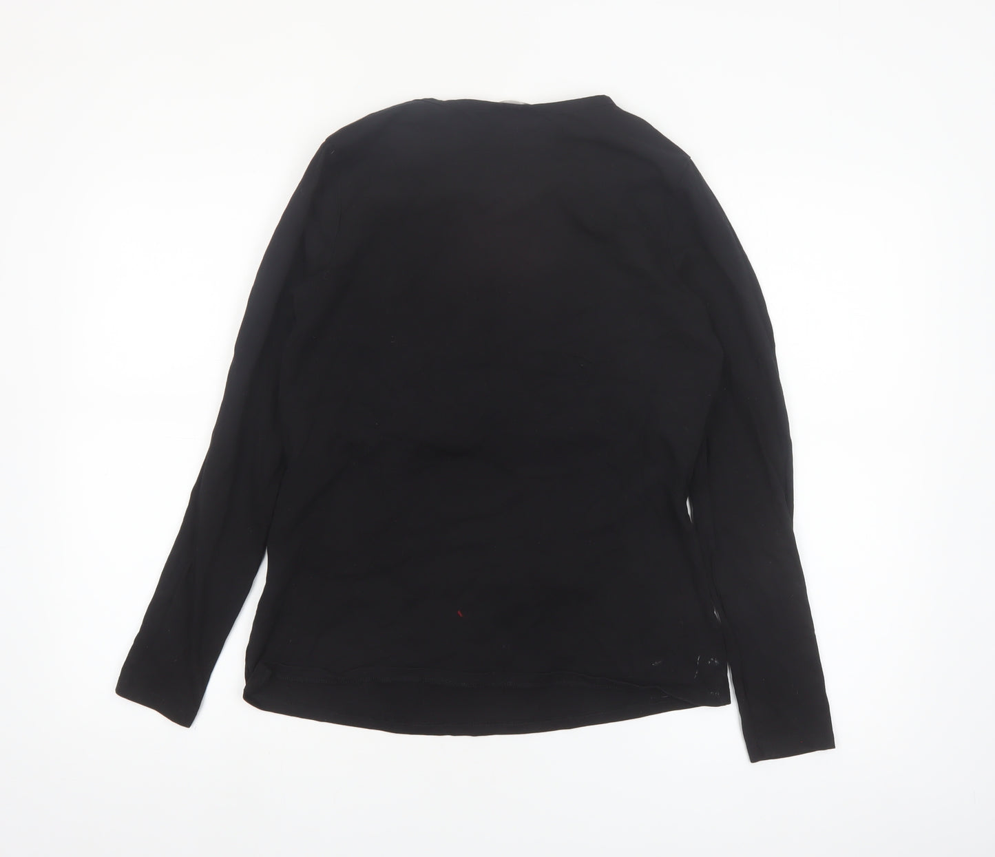 H&M MAMA Womens Black Long Sleeve Maternity Nursing Top L