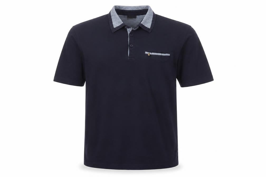 AFICCI Collezione Men's Blue Polo Shirt Medium Cotton