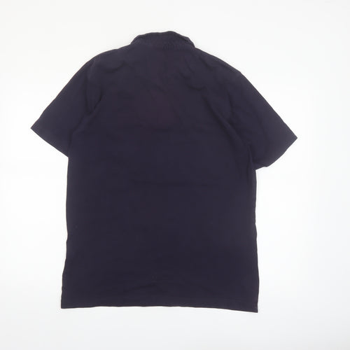 AFICCI Collezione Men's Blue Polo Shirt Medium Cotton
