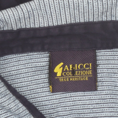 AFICCI Collezione Men's Blue Polo Shirt Medium Cotton