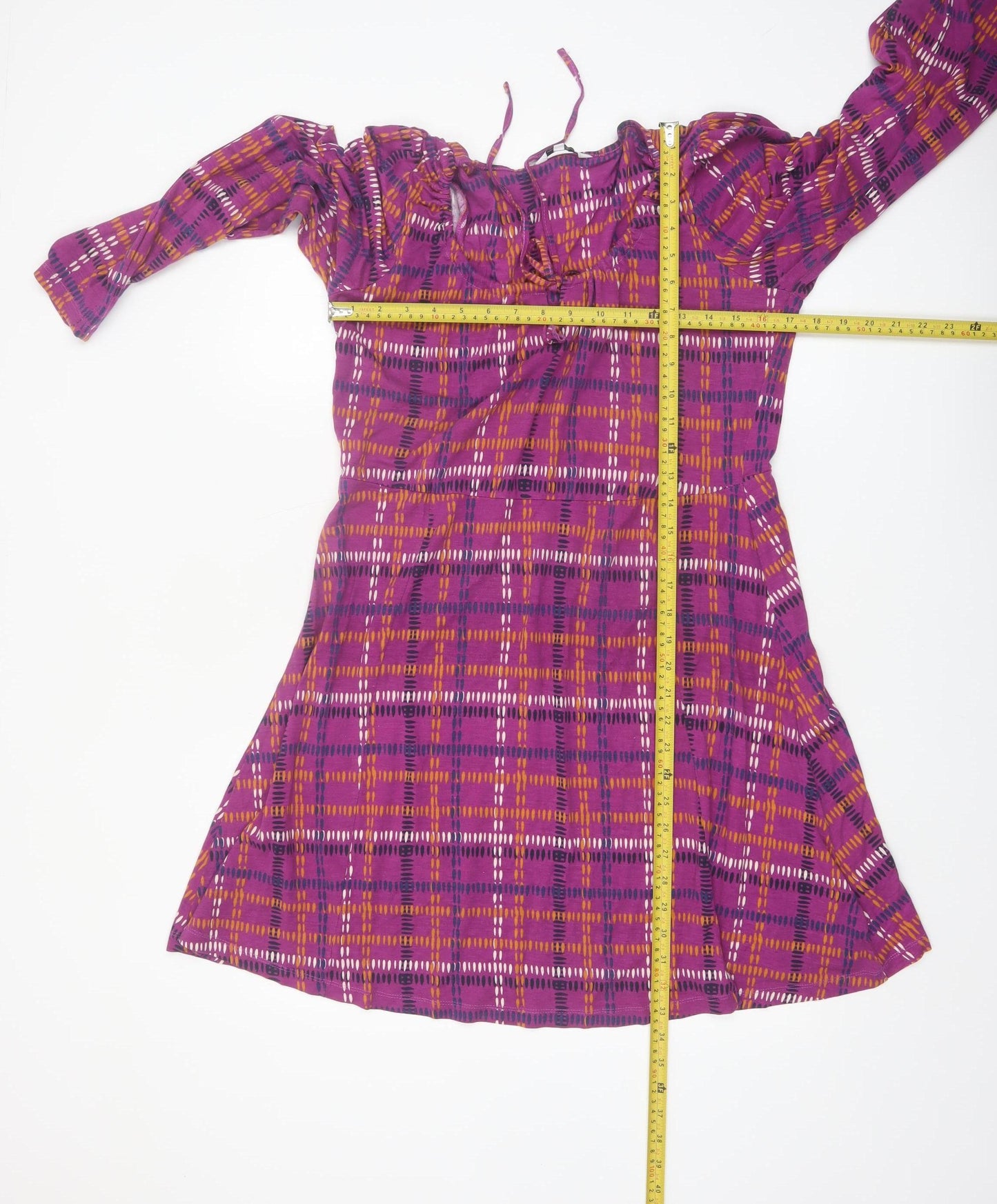 Next Women's Multicoloured Size 12 Fit & Flare Dress Boho Geometric