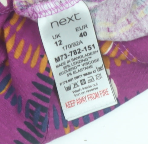 Next Women's Multicoloured Size 12 Fit & Flare Dress Boho Geometric