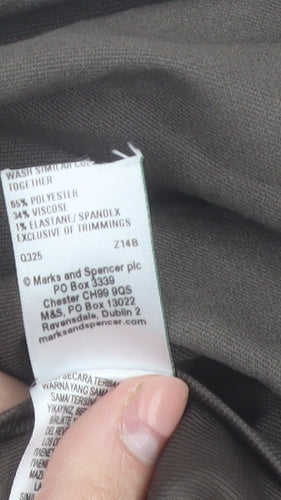 Marks and Spencer Men's Brown 32in Pleated Dress Pants