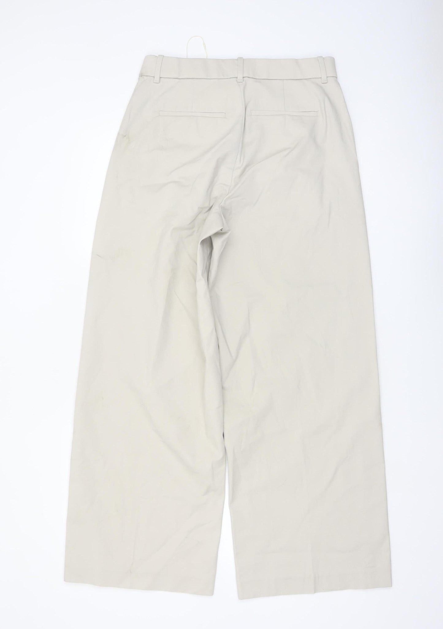 Marks and Spencer Womens Beige Chino Trousers Size 12 Regular