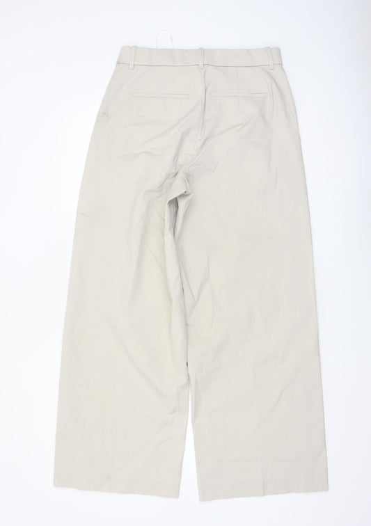 Marks and Spencer Womens Beige Chino Trousers Size 12 Regular