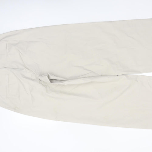 Marks and Spencer Womens Beige Chino Trousers Size 12 Regular