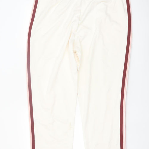 Marks and Spencer Women's Ivory Jogger Trousers Size 20 Short
