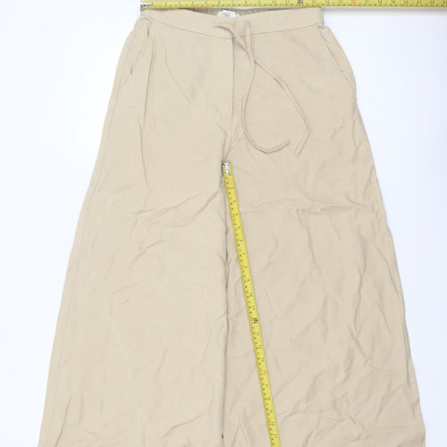 Marks and Spencer Women’s Beige Wide-Leg Culottes Trousers Size 10 Short