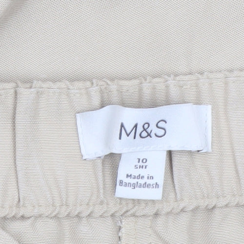 Marks and Spencer Women’s Beige Wide-Leg Culottes Trousers Size 10 Short