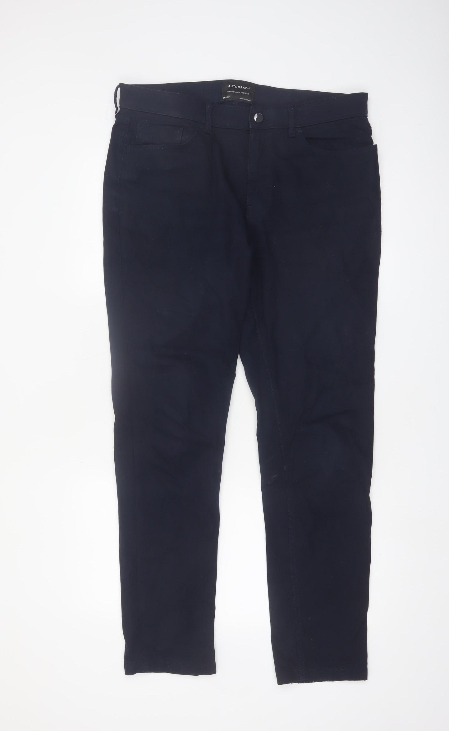 Marks and Spencer Autograph Men's Blue Performance Slim Jeans 34W 31L