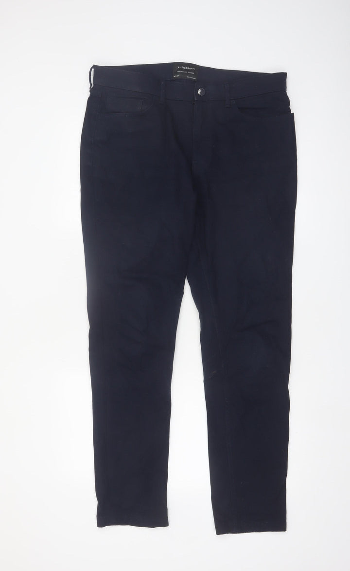 Marks and Spencer Autograph Men's Blue Performance Slim Jeans 34W 31L