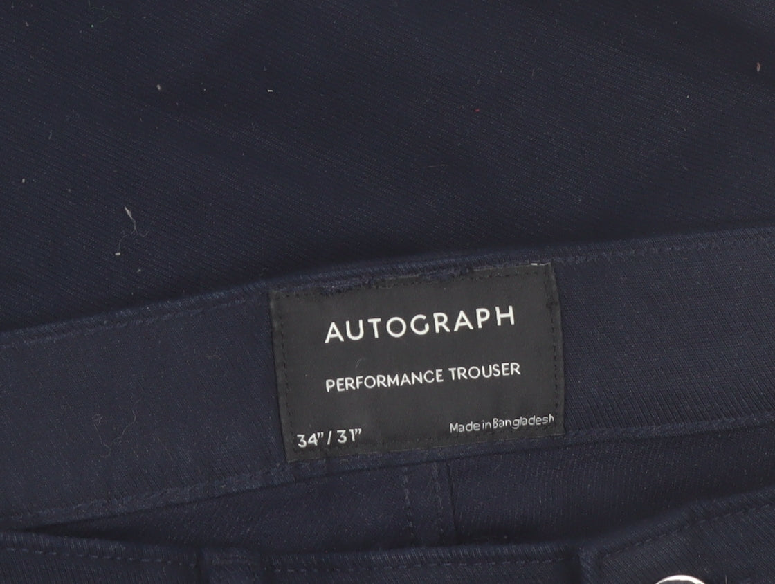 Marks and Spencer Autograph Men's Blue Performance Slim Jeans 34W 31L