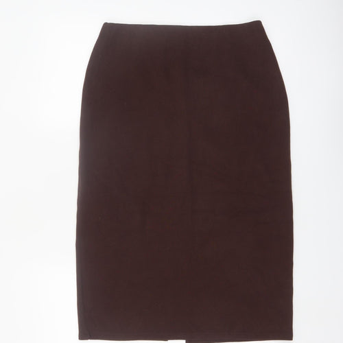 Marks and Spencer Womens Brown Size 12 Petite Pencil Skirt