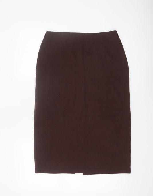 Marks and Spencer Womens Brown Size 12 Petite Pencil Skirt