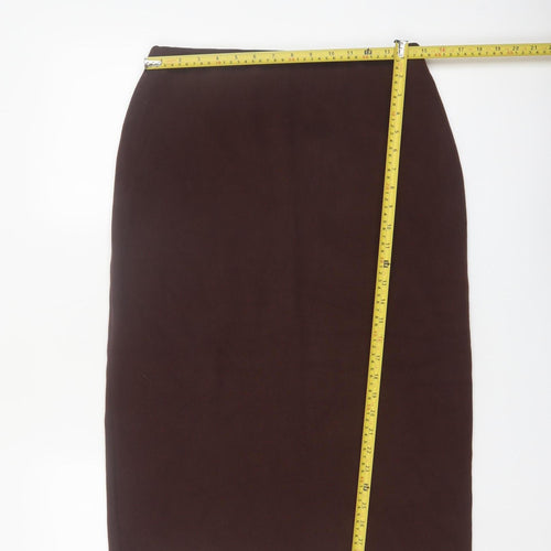 Marks and Spencer Womens Brown Size 12 Petite Pencil Skirt
