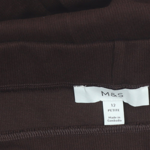 Marks and Spencer Womens Brown Size 12 Petite Pencil Skirt