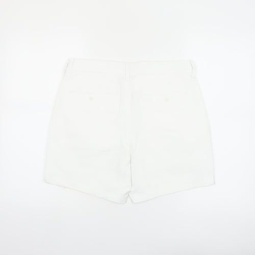 Marks and Spencer Men's White Regular Fit Chino Shorts 32 in