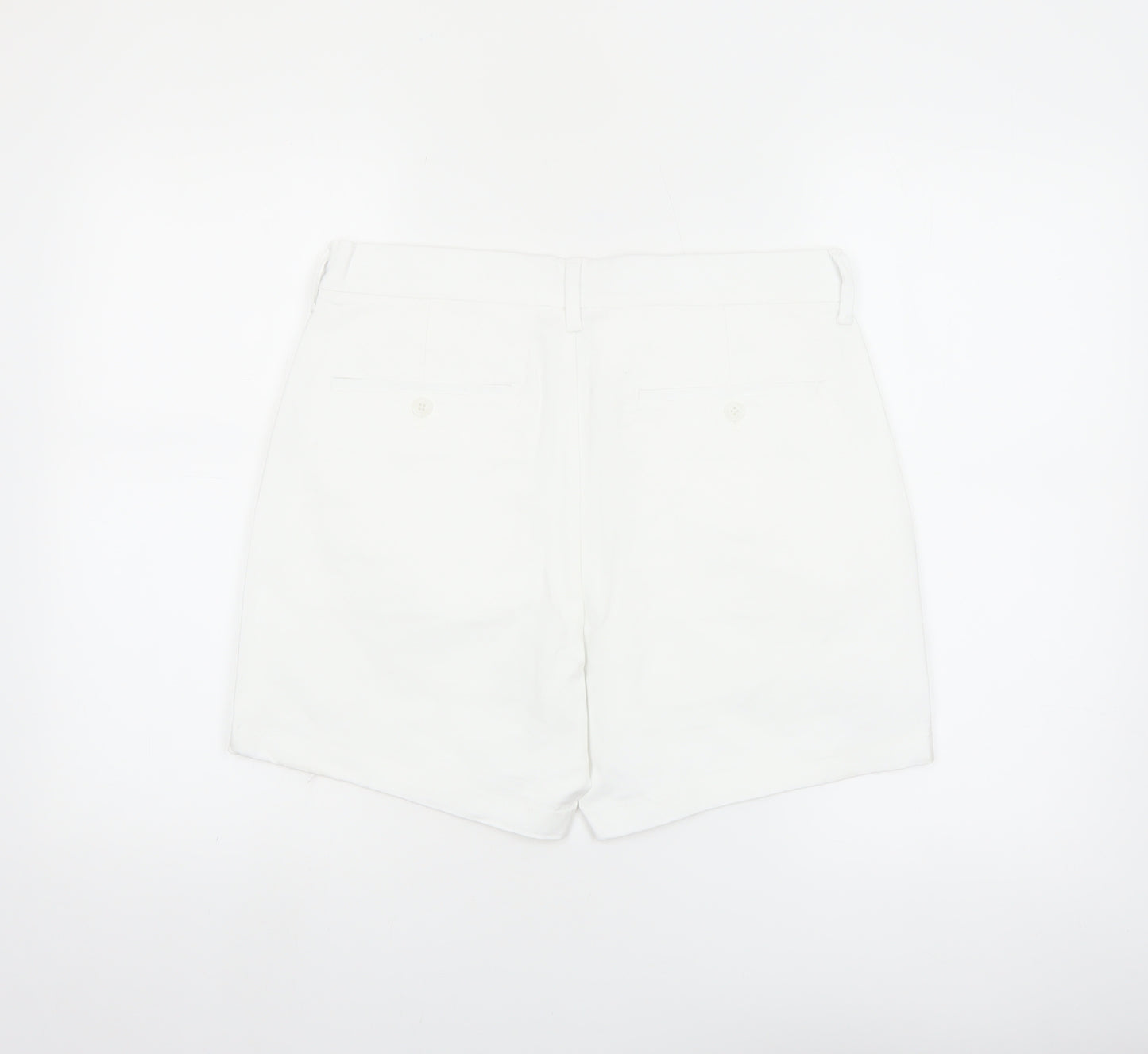 Marks and Spencer Men's White Regular Fit Chino Shorts 32 in