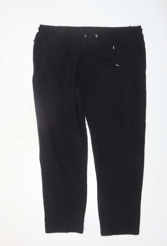 Marks and Spencer Men’s Black 2XL Jogger Trousers with Drawstring Waist