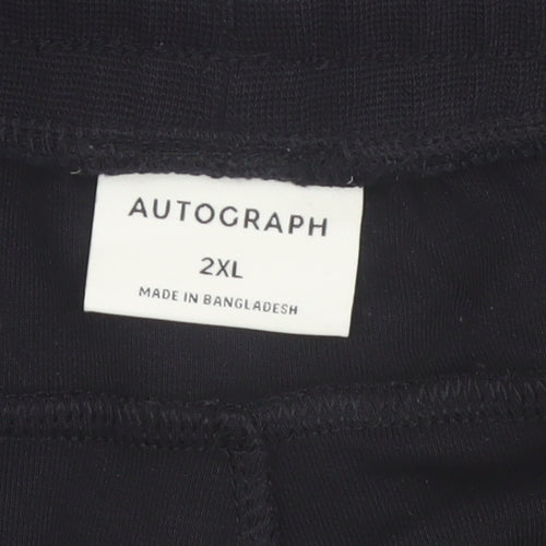 Marks and Spencer Men’s Black 2XL Jogger Trousers with Drawstring Waist