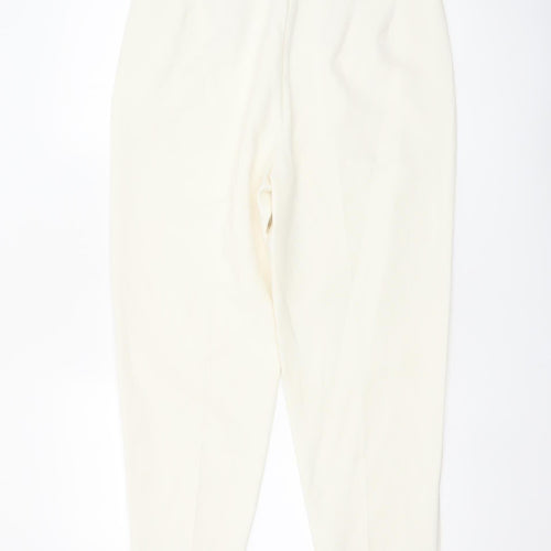Marks and Spencer Women’s Ivory Tapered Trousers Size 14 Short