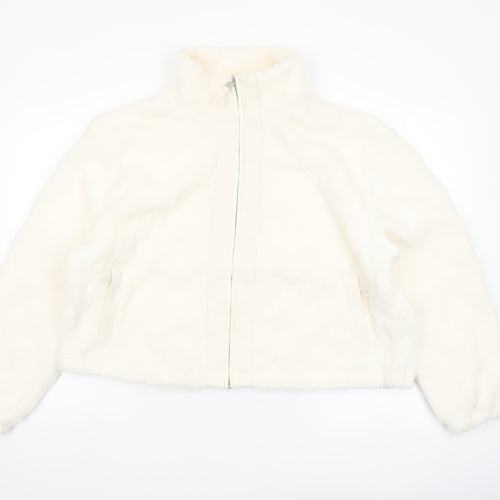 Marks and Spencer Women’s Ivory Puffer Jacket Size 16 Zip Front