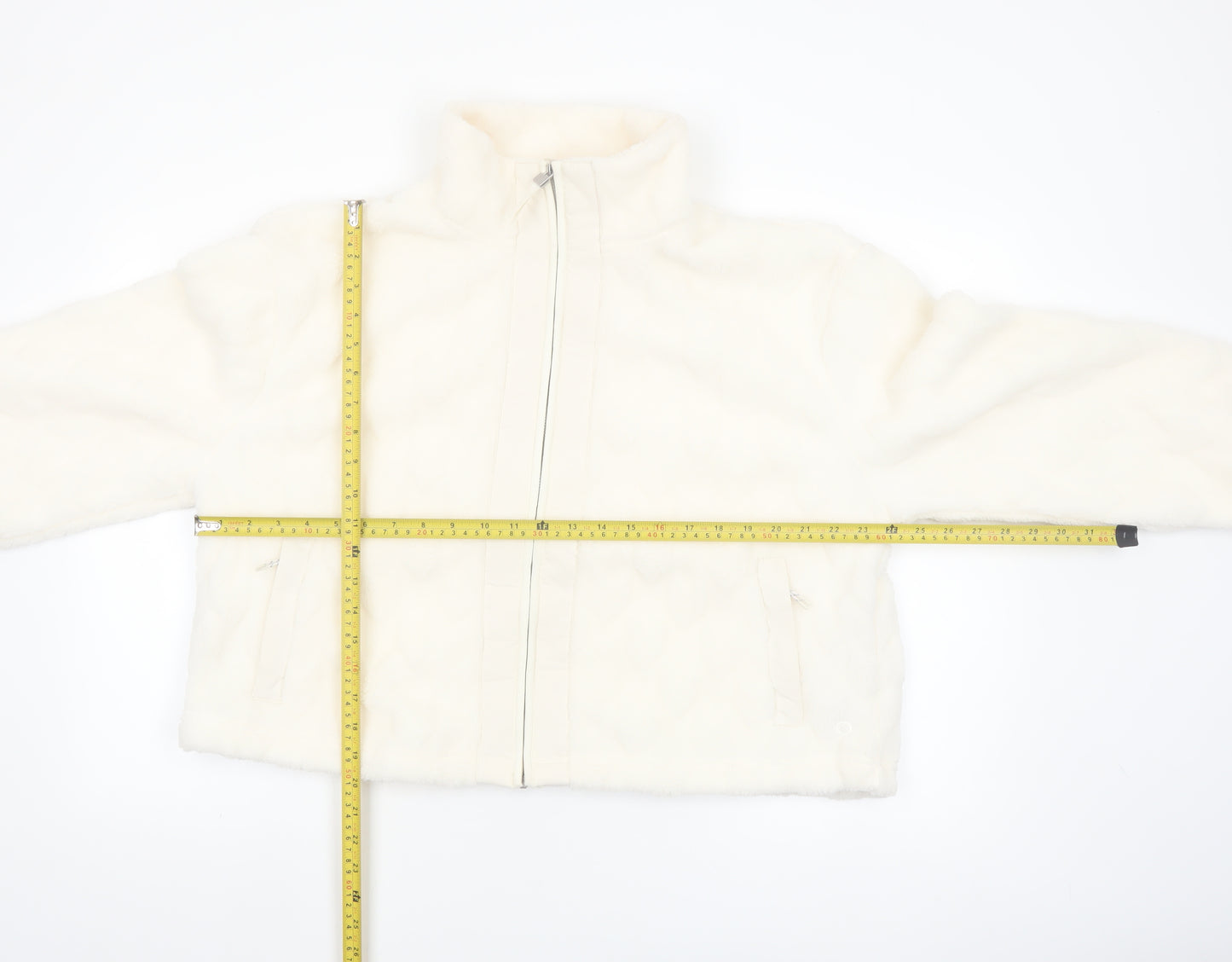 Marks and Spencer Women’s Ivory Puffer Jacket Size 16 Zip Front