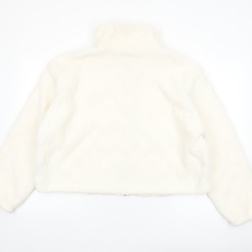 Marks and Spencer Women’s Ivory Puffer Jacket Size 16 Zip Front