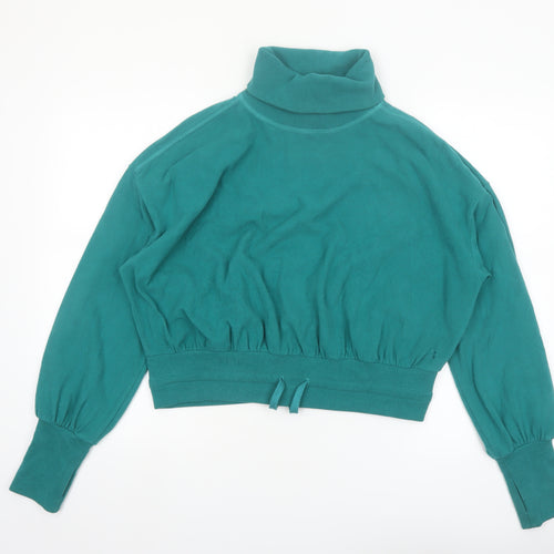 Sweaty Betty Womens Green Roll Neck Pullover Sweatshirt Size M
