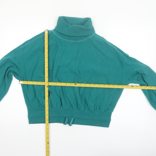 Sweaty Betty Womens Green Roll Neck Pullover Sweatshirt Size M