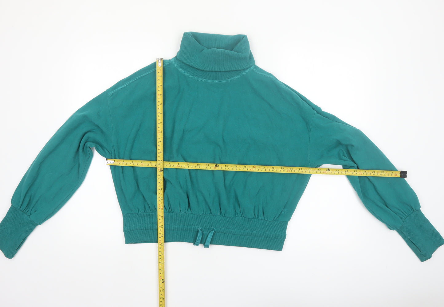 Sweaty Betty Womens Green Roll Neck Pullover Sweatshirt Size M