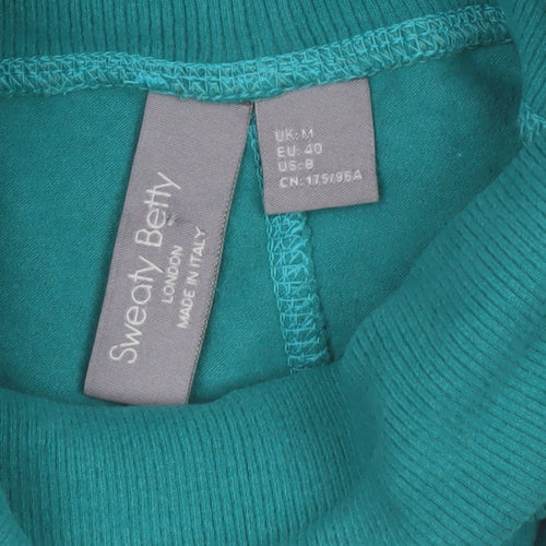 Sweaty Betty Womens Green Roll Neck Pullover Sweatshirt Size M
