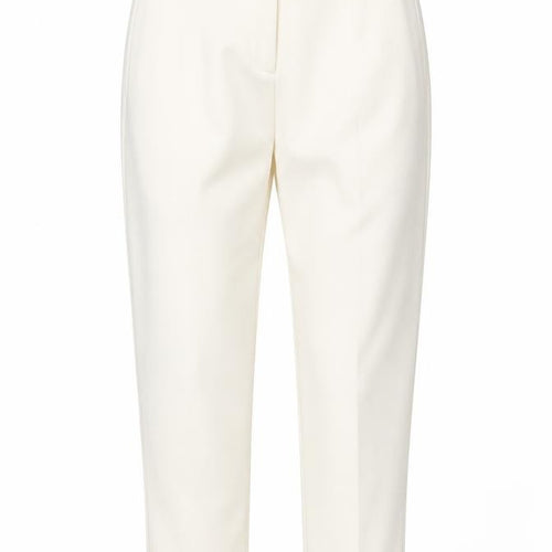 Marks and Spencer Women Ivory Regular Fit Tapered Trousers Size 10
