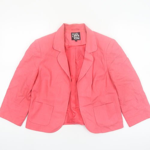 Debenhams The Collection Women Pink Linen Blend Blazer Size 10