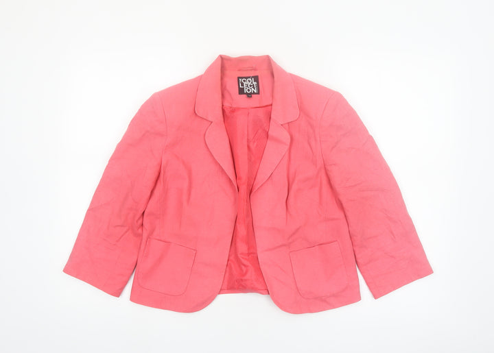 Debenhams The Collection Women Pink Linen Blend Blazer Size 10