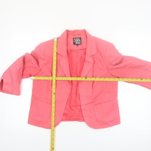 Debenhams The Collection Women Pink Linen Blend Blazer Size 10