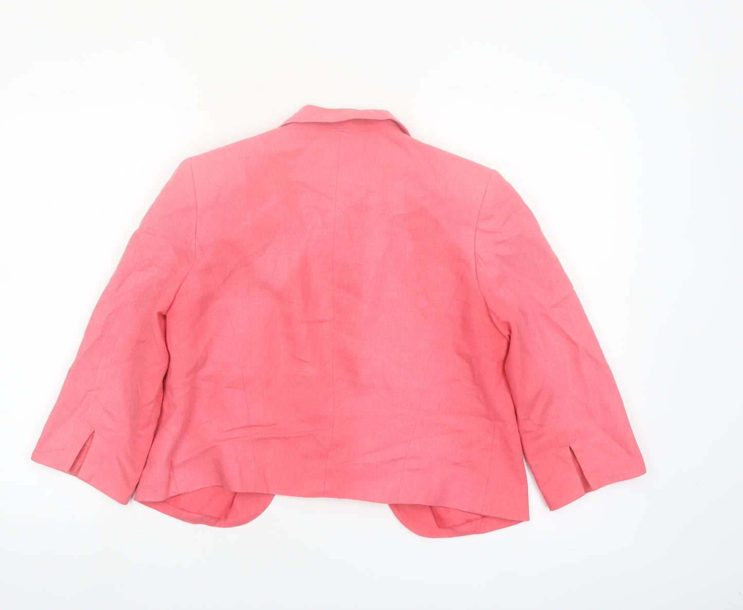 Debenhams The Collection Women Pink Linen Blend Blazer Size 10