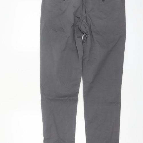 Selected Homme Men's Grey Slim Fit Chino Trousers Size M
