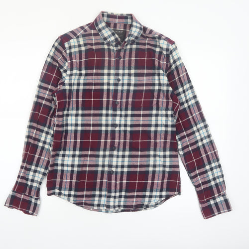 Primark Men's Multicoloured Check Cotton Flannel Shirt S Regular Fit