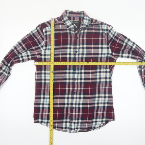 Primark Men's Multicoloured Check Cotton Flannel Shirt S Regular Fit
