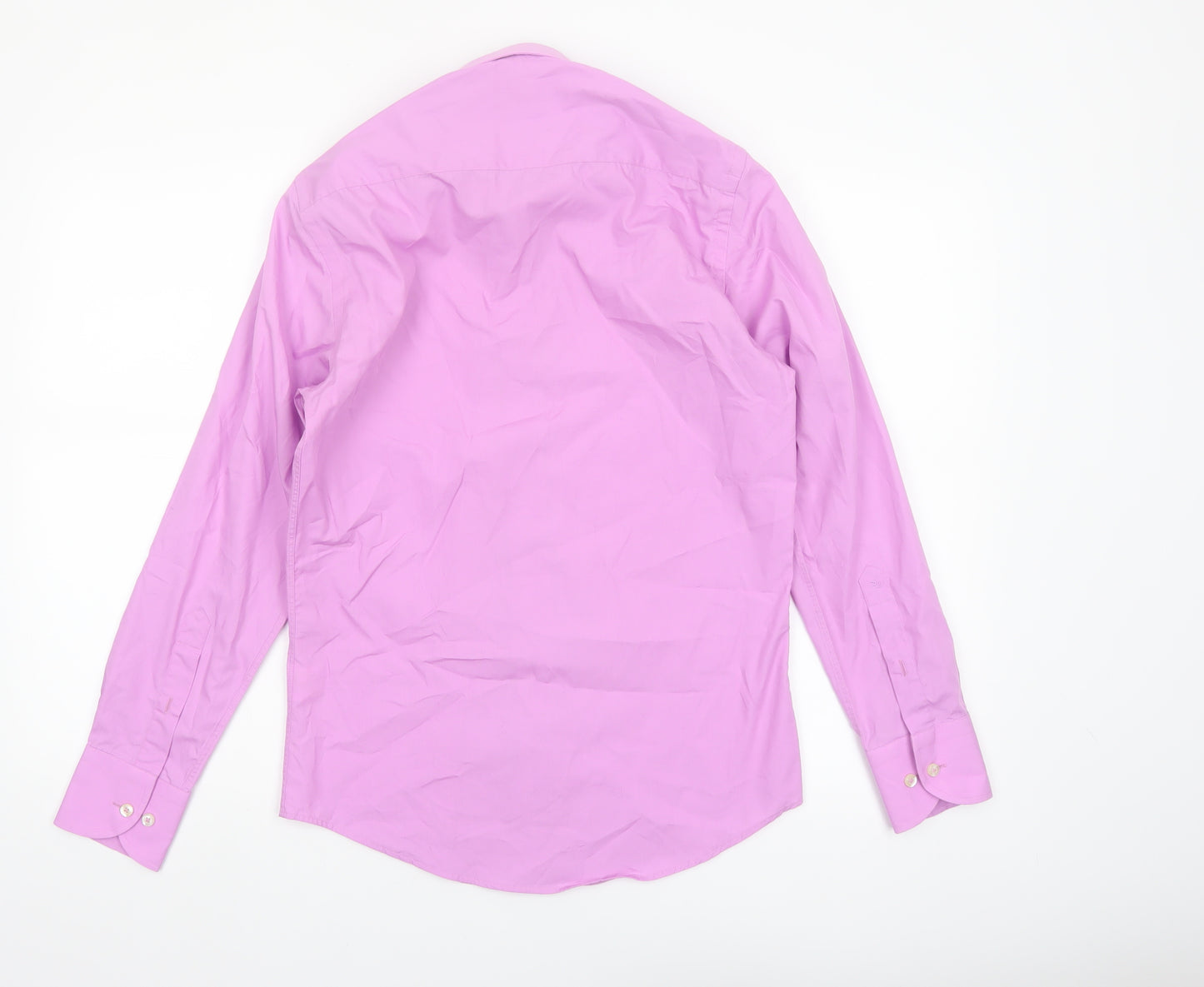 Remus Uomo Men’s Pink Slim Fit Long Sleeve Cotton Shirt 14.5in