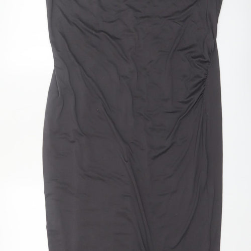 wkndgirl Women Black Size 20 Sleeveless Bodycon Midi Dress