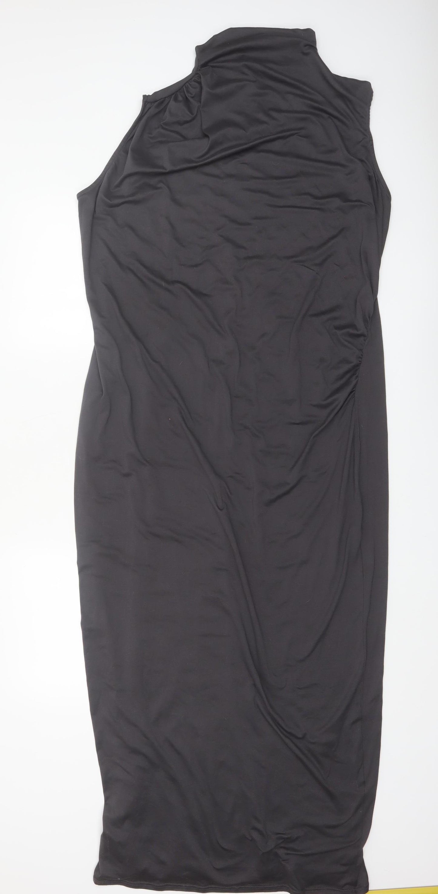 wkndgirl Women Black Size 20 Sleeveless Bodycon Midi Dress