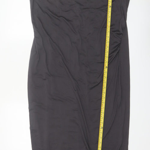 wkndgirl Women Black Size 20 Sleeveless Bodycon Midi Dress