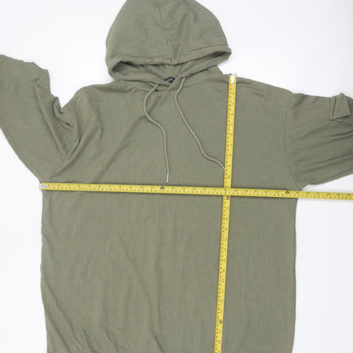 Yours Women's Khaki Long Sleeve Hooded Pullover Hoodie Size 20