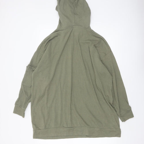 Yours Women's Khaki Long Sleeve Hooded Pullover Hoodie Size 20